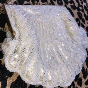Walborg DECO Hong Kong SUMMER vintage beaded shell bag Coachella festiva…